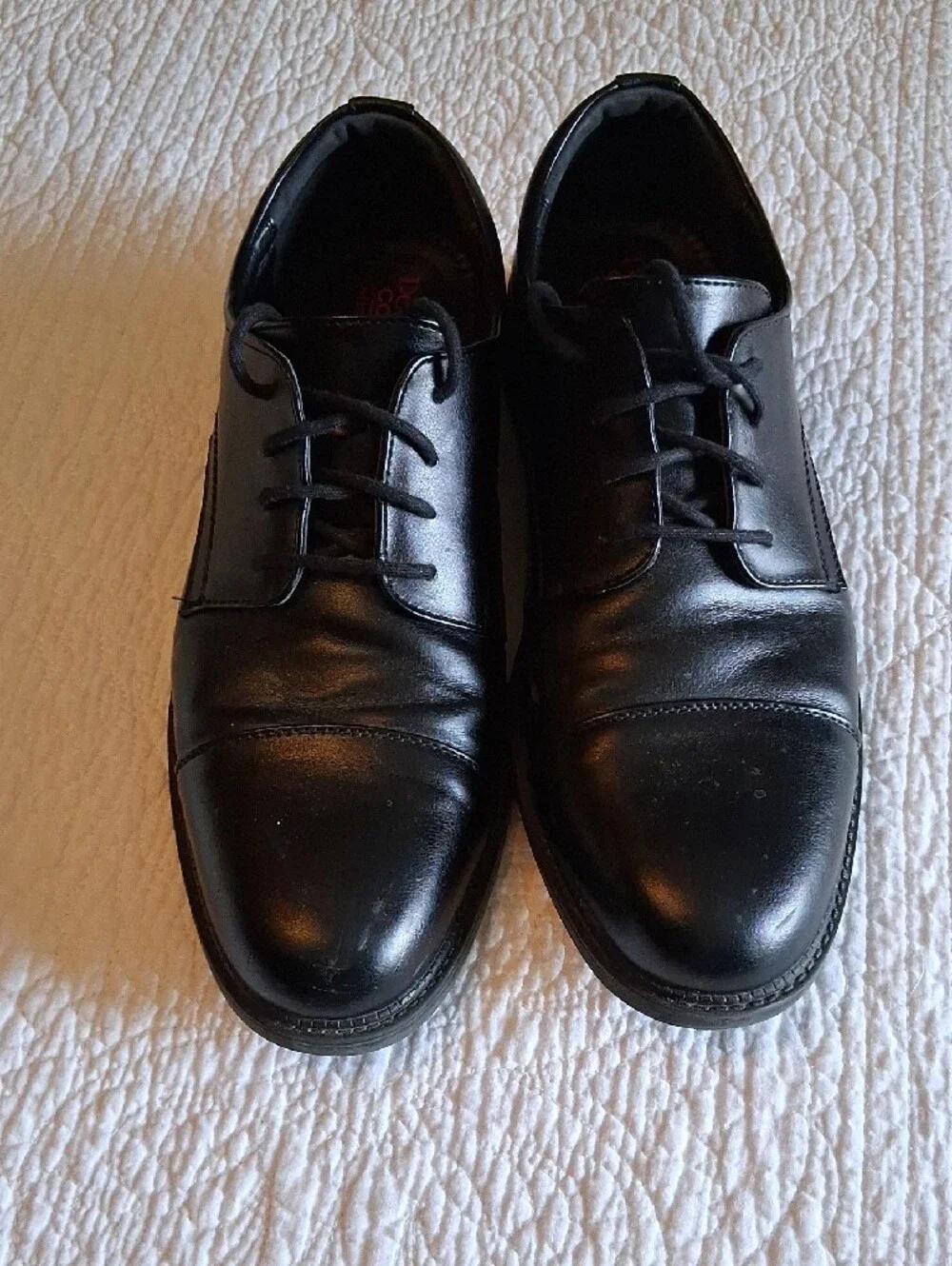 Dexter Black Leather Lace-Up Cap Toe Dress Oxfords